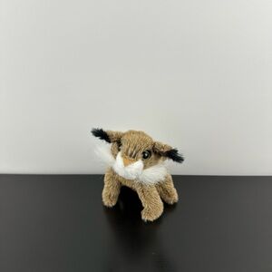 Folkmanis Puppets Mini Bobcat Finger Puppet 4" Tan Brown Lynx Bob Cat Plush